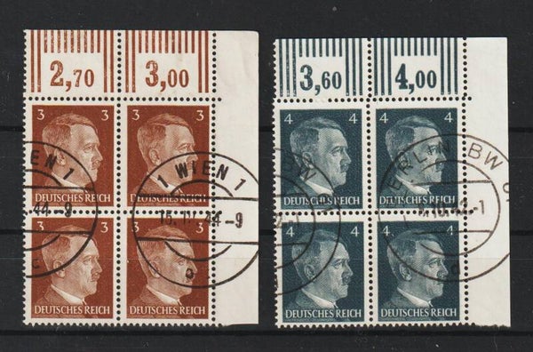 MiNr. 782, 783 gestempelte Bogenecken (Kopie)