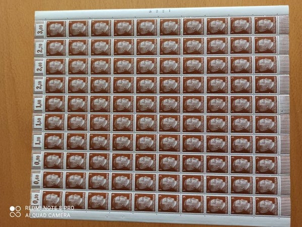 MiNr. 782 postfrischer Bogen