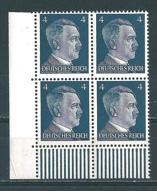 Adolf Hitler MiNr. 783 postfrische ** Bogenecke
