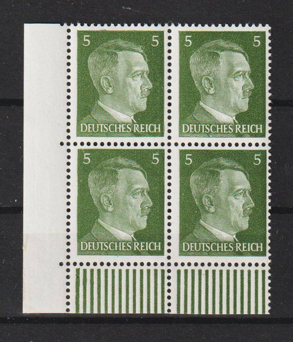 Adolf Hitler MiNr. 784 postfrische ** Bogenecke