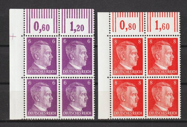 Adolf Hitler MiNr. 785, 786 ** Oberrand Bogenecken