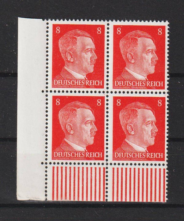 Adolf Hitler MiNr. 786 postfrische ** Bogenecke