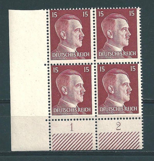 Adolf Hitler MiNr. 789 postfrische ** Bogenecke
