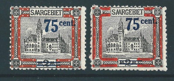 Saar MiNr. 79 I+II ungebraucht *