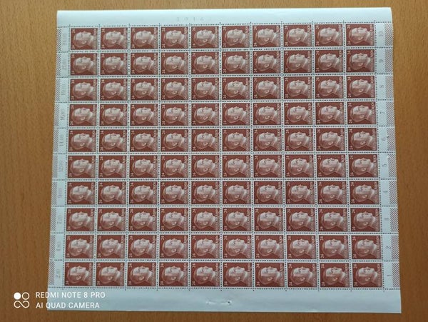 MiNr. 792 postfrischer Bogen