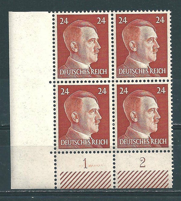Adolf Hitler MiNr. 792 postfrische ** Bogenecke