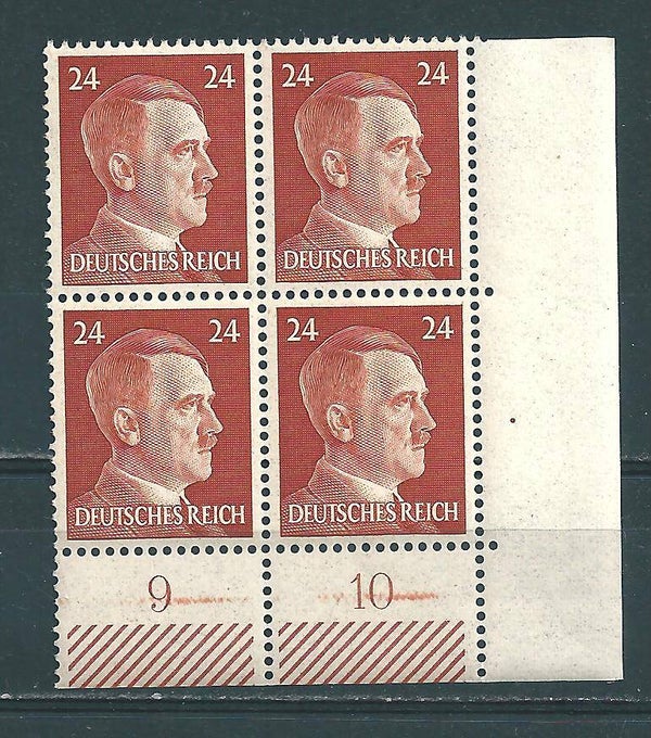 Adolf Hitler MiNr. 792 postfrische ** Bogenecke