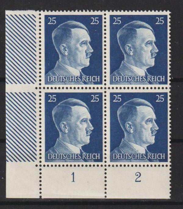 Adolf Hitler MiNr. 793 postfrische ** Bogenecke