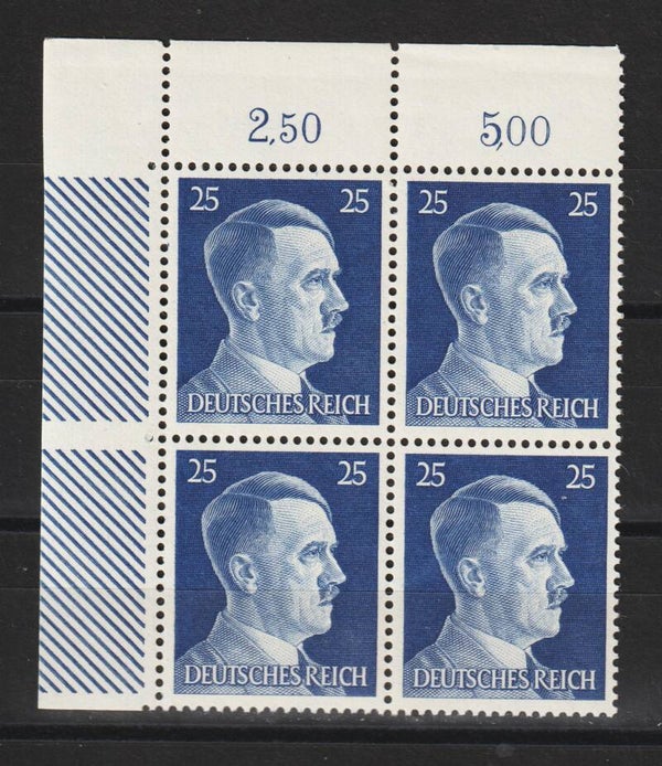 Adolf Hitler MiNr. 793 postfrische ** Bogenecke