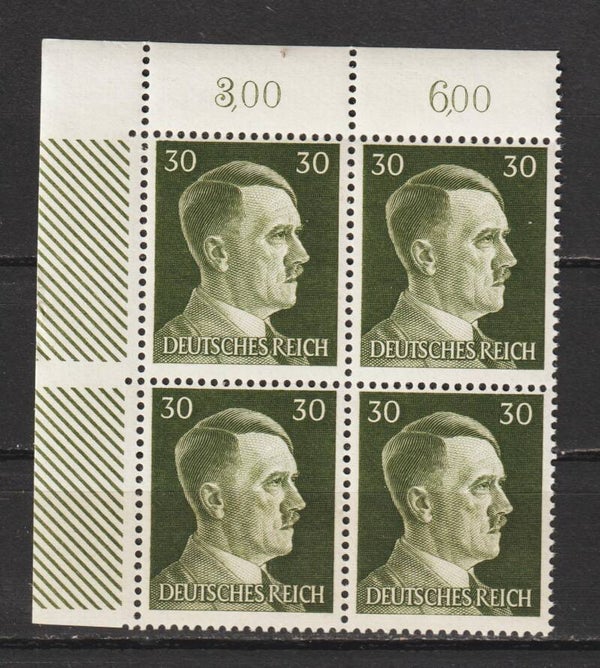 Adolf Hitler MiNr. 794 postfrische ** Bogenecke