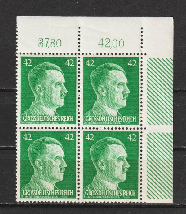 Adolf Hitler MiNr. A 795 postfrische ** Bogenecke