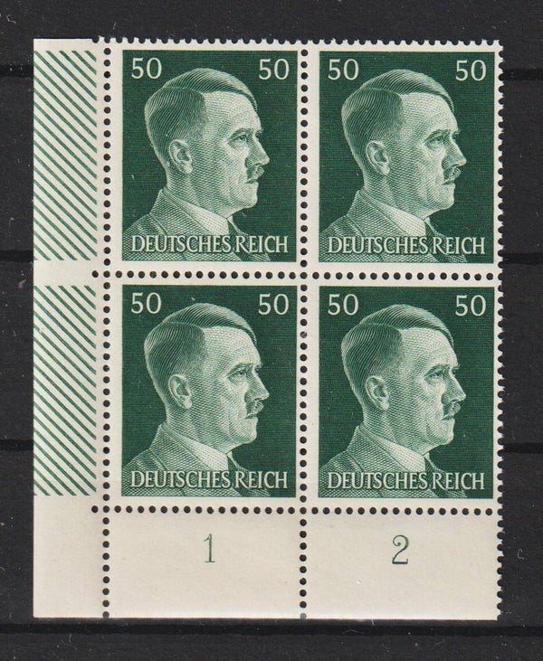 Adolf Hitler MiNr. 796 postfrische ** Bogenecke