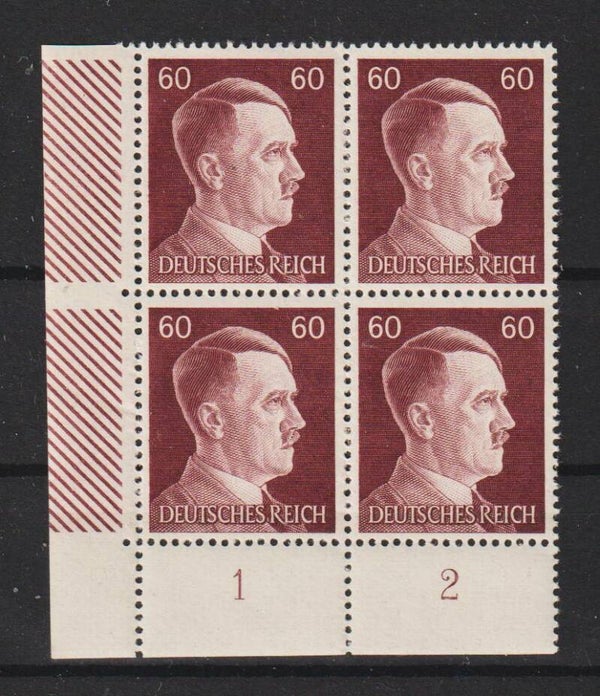 Adolf Hitler MiNr. 797 postfrische ** Bogenecke