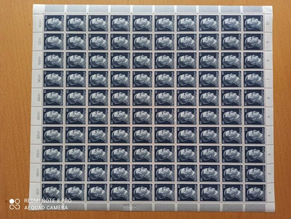 MiNr. 798 postfrischer Bogen