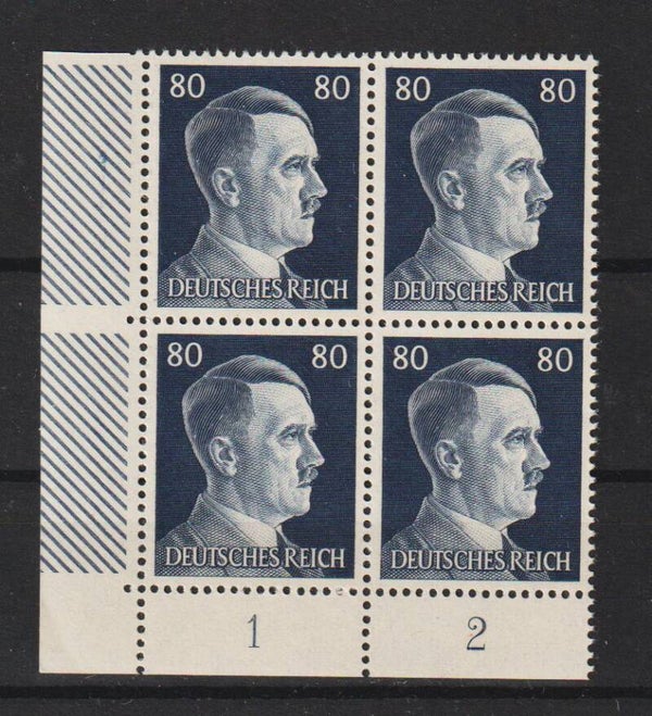 Adolf Hitler MiNr. 798 postfrische ** Bogenecke