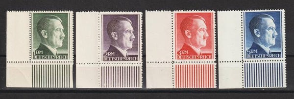 MiNr. 799-802 postfrisch ** Unterrand Bogenecken