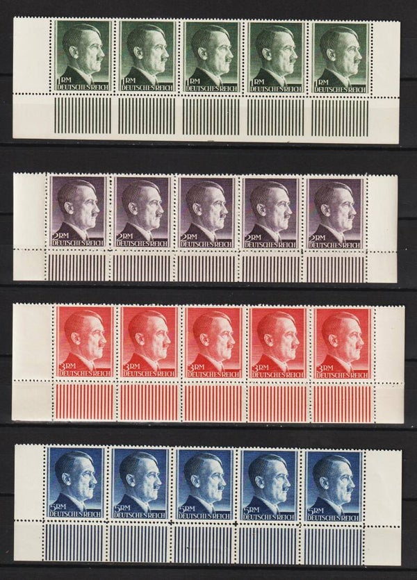 MiNr. 799-802 postfrisch ** kpl. Bogen Unterrand