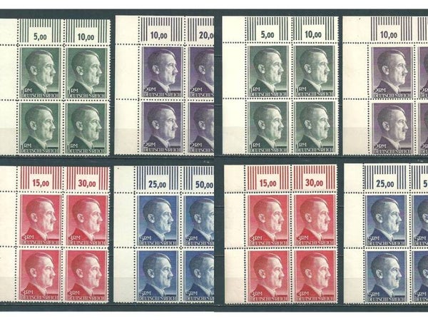 MiNr. 799-802 A+B postfrisch ** Oberrand Bogenecken