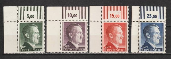 MiNr. 799-802 B postfrisch ** Oberrand Bogenecken