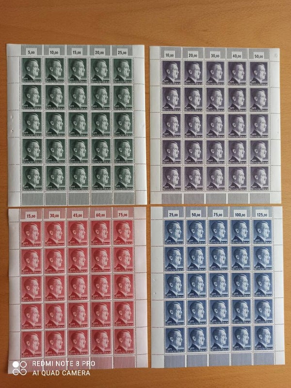 MiNr. 799-802 B postfrischer Bogen Satz