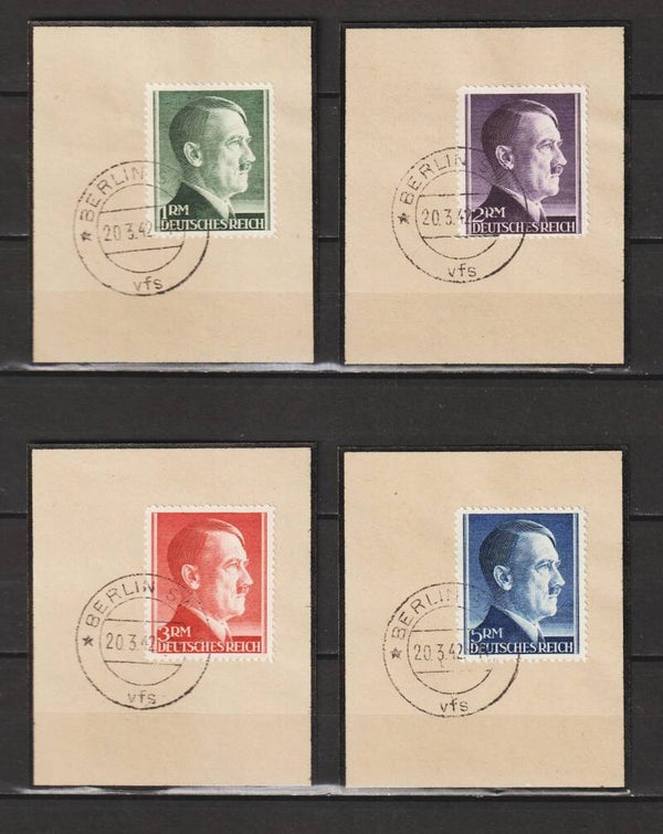 MiNr. 799-802 Briefstücke, FDC