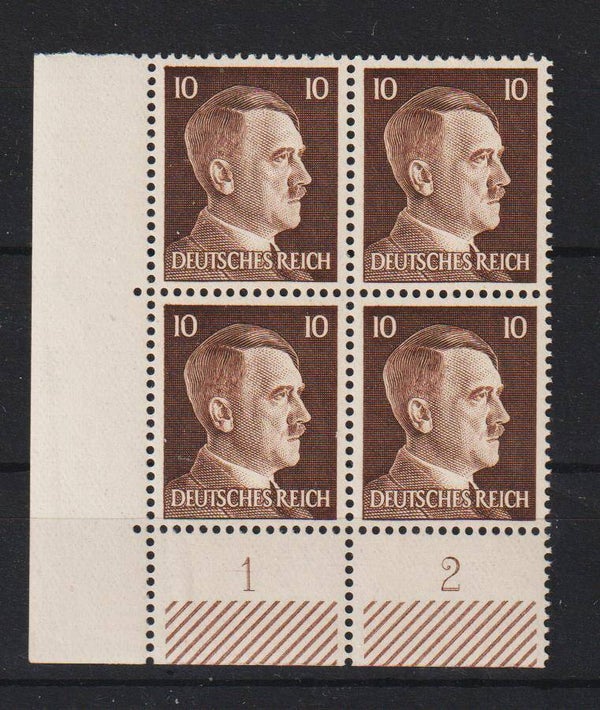 Adolf Hitler MiNr. 787 postfrische ** Bogenecke