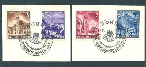 MiNr 806-809 Briefstückel