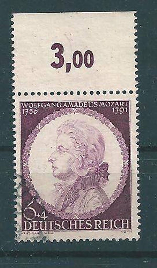 MiNr. 810 Oberrand gestempelt