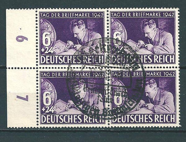 MiNr. 811 gestempelter Viererblock