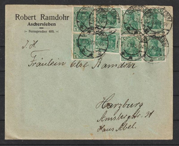 MiNr. 85 MeF "Robert Ramdohr Aschersleben 25.7.20  (814)