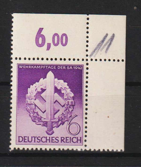 MiNr. 818 postfrische ** Bogenecke