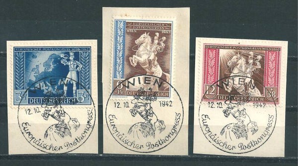 MiNr. 820-822 Briefstücke  (01)
