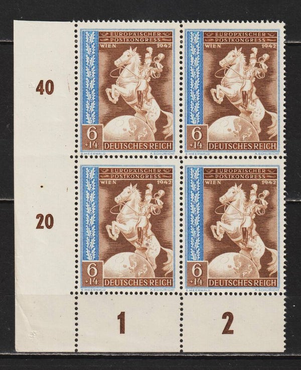 MiNr. 821 postfrische ** Bogenecke