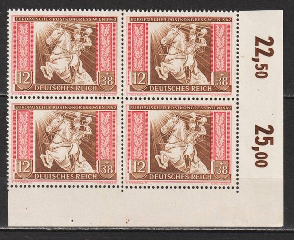 MiNr. 822 postfrische ** Bogenecke