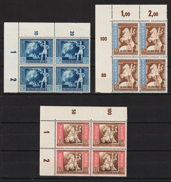 MiNr. 823-825 postfrisch ** Bogenecken