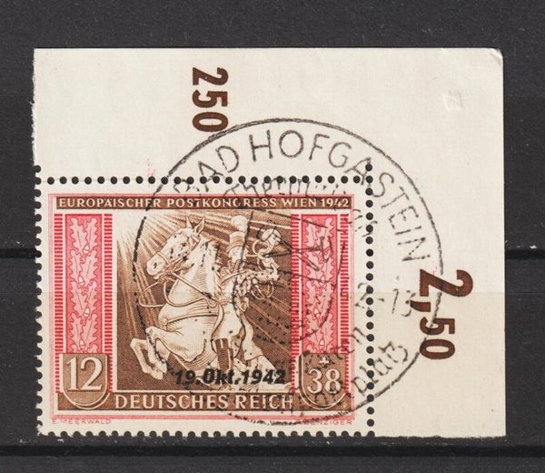 MiNr. 825 gestempelte Bogenecke