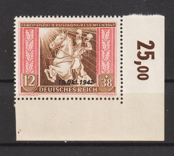 MiNr. 825 postfrische ** Bogenecke