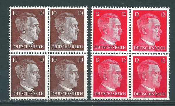 MiNr. 826-827 postfrisch ** Viererblöcke