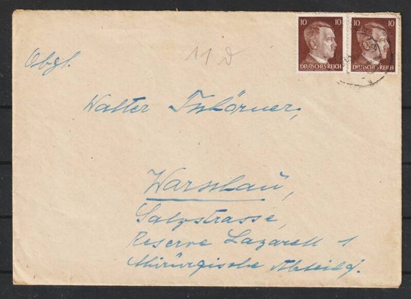 MiNr. 826 Mehrfachfrankatur auf Brief    (s24180)
