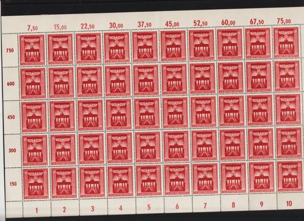 MiNr. 829 postfrischer Bogen