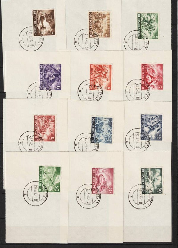 MiNr. 831-842 Briefstücke, FDC, Ersttags-Stempel !