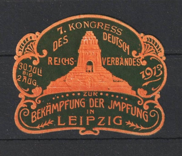 Vignette "7. Kongress ... zur Bekämpfung der Impfung 1913"  (838)
