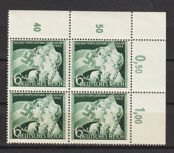 MiNr. 843 postfrische ** Bogenecke