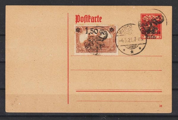 MiNr. 117 auf GA 129 WARTBURG 4.5.21   (844)