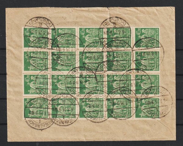 MiNr. 244 (25x) auf portogerechten Brief “Max Klemm”  REICHENBACH  6.8.23  (0720)