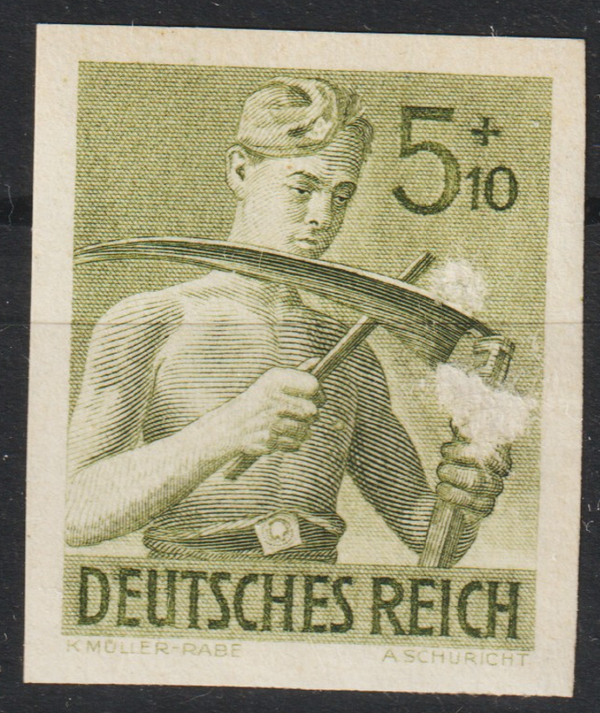 MiNr. 851 U ungebraucht *, Mängel, geprüft Schlegel BPP + Ludin BPP