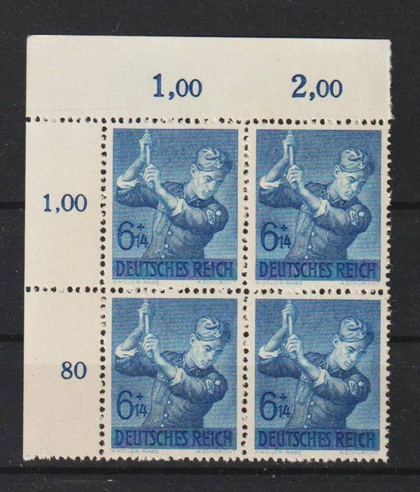 MiNr. 852 postfrische ** Bogenecke, ndgz