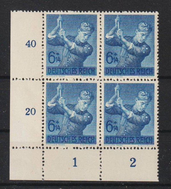 MiNr. 852 postfrische ** Bogenecke