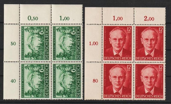 MiNr. 855-856 postfrische ** Bogenecken