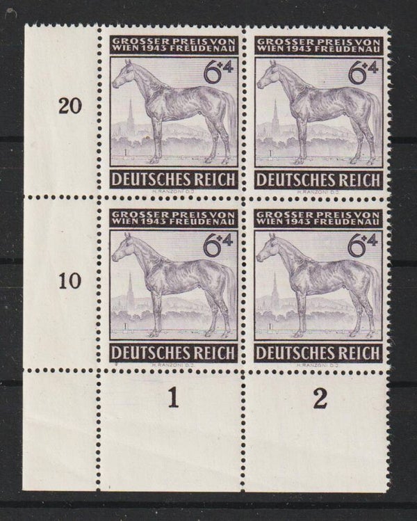 MiNr. 857 postfrisch ** Unterrand Bogenecke